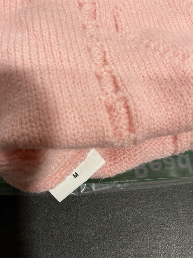 Condition photo showing Good Condition for Queenmore Small Dog Pullover Sweater, Cold Weather Cable Knitwear, Classic Turtleneck Thick Warm Clothes for Chihuahua, Bulldog, Dachshund, Pug, Yorkie (Pink, Medium) Medium Pink