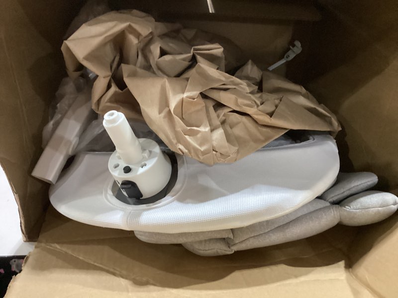 Condition photo showing As Is for Baby Swings for Infants to Toddler, Portable Baby Swing with Extra Pad, Electric Infant Swing with 5 Speeds and Bluetooth Music, Indoor & Outdoor White