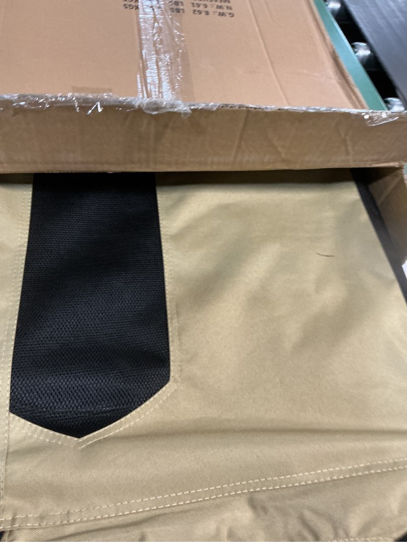 Condition photo showing As Is for Amazon Basics 2-Door Portable Soft-Sided Folding Soft Dog Travel Crate Kennel, Medium (M 30" x 21" x 21"), Tan