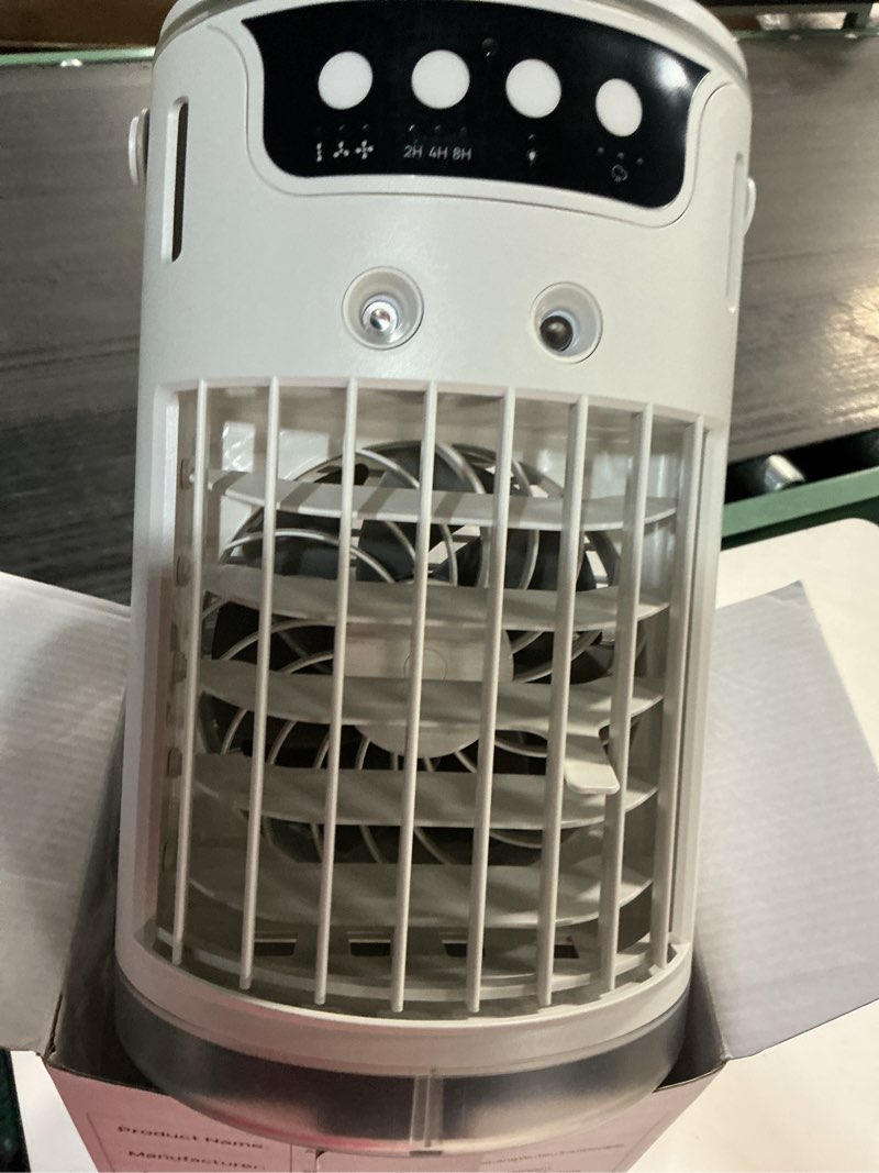 Condition photo showing Good Condition for portable air conditioners, ac fan mini evaporative air cooler 1200ml with ice cooling mist personal air conditioner quiet for bedroom, home office desk, nightstand