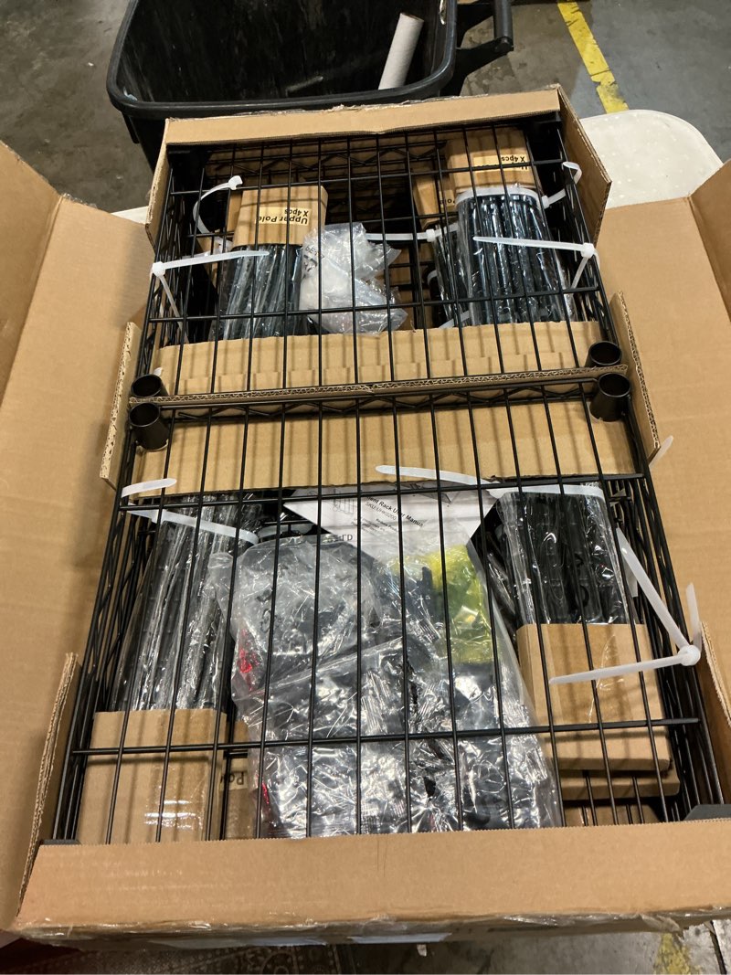 Condition photo showing Good Condition for ulif e12 pro clothes rack?heavy duty freestanding garment rack with shelves?metal clothing closet storage system for hanging clothes?71" w x 16" d x 76.5" h, hold 960 lbs?black black e12 pro