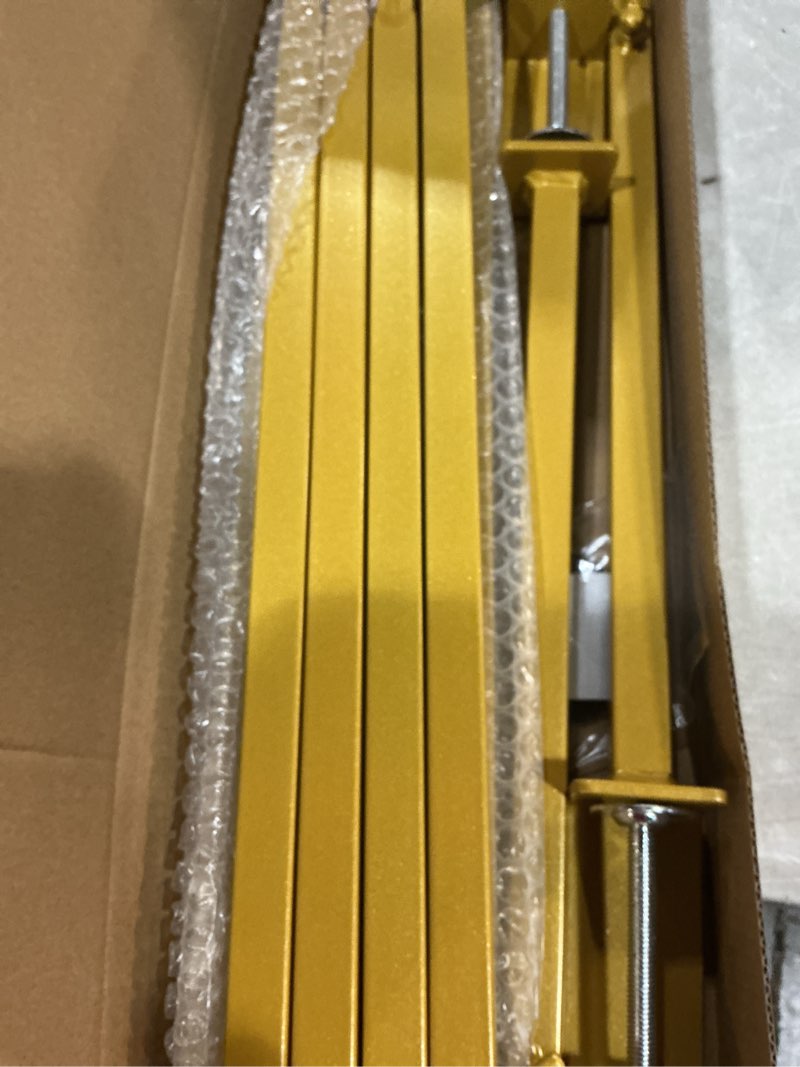 Condition photo showing New/Like New for over the table rod stand with clamps adjustable 13''-42'' tall 29"-98" length gold table arch hanging for wedding birthday party halloween christmas decoration 1 gold