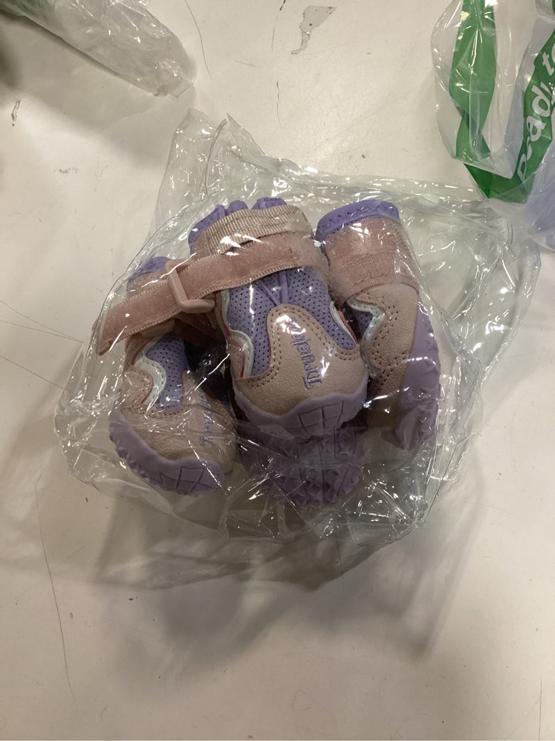 Condition photo showing Good Condition for Truelove Dog Boots,Waterproof Pet Shoes with Reflective Straps for Paw Protectors Small Medium Large Dog Summer Winter Snow Outdoor Walking Size 1: 2.24"x1.38" (L*W) (Pack of 4) Pink