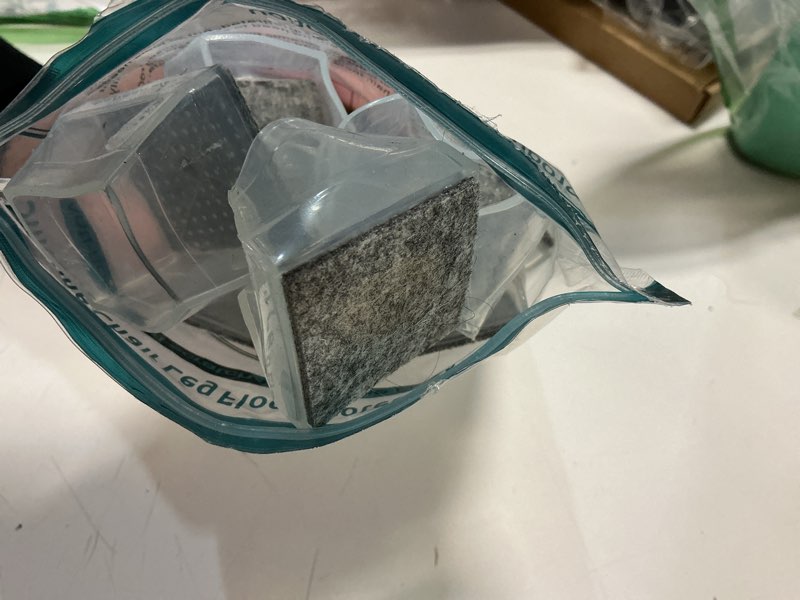 Condition photo showing As Is for Square Chair Leg Protectors for Hardwood Floors,16 Pcs Silicone Felt Furniture Legs Caps to Prevent Floor from Scratches and Reduce Noise, Easy to Move,1.26-1.57",Clear. Clear Square L(1.26-1.57")