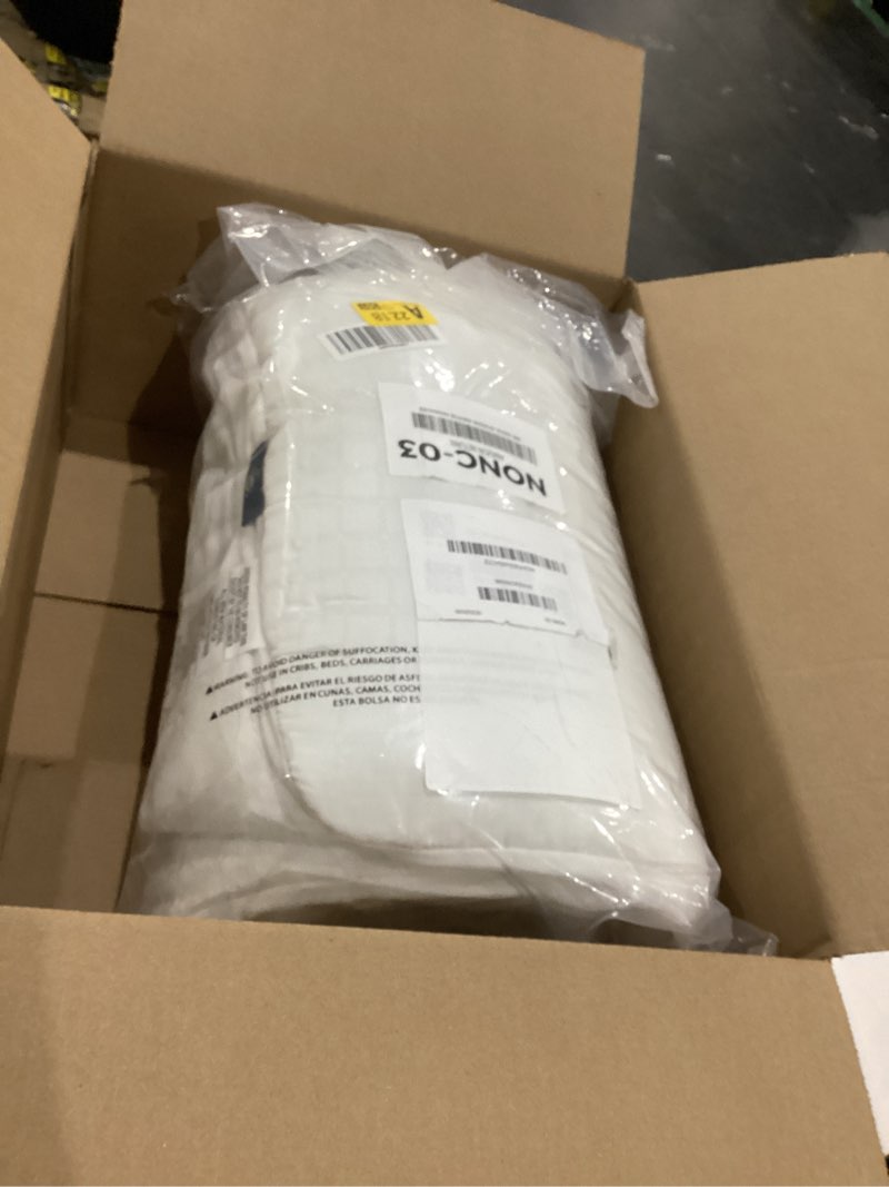Condition photo showing Good Condition for Serta ComfortSure Twin Mattress Cover, Fitted Pillow Top Mattress Pad, Super Soft and Breathable Quilted Cotton Protector with 18" Elastic Deep Pockets for Secure Fit, White