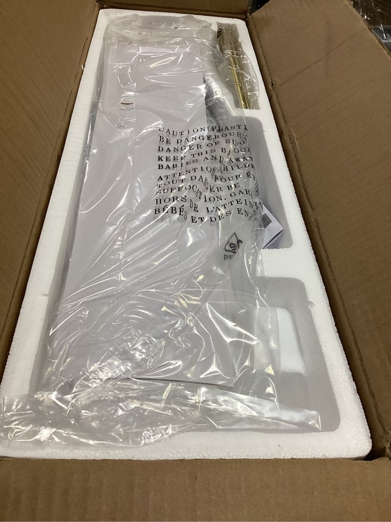 Condition photo showing Good Condition for 52" contemporary ceiling fans with lights and remote, quiet dc motor, 3 reversible blades, 6-speed, modern gold and white low profile ceiling fan with 3-color led light fandelier for bedroom gold & white