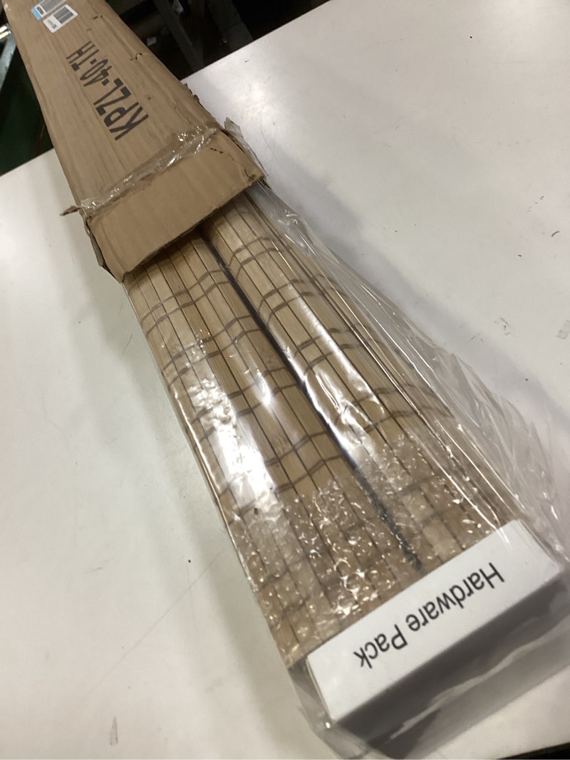 Condition photo showing New/Like New for Cordless Bamboo Roman Shades, Light Filtering Bamboo Shades Blinds Window Treatment Roll Up Blind for Windows, 40" W x 64" H, Natural Natural 40"W x 64"H