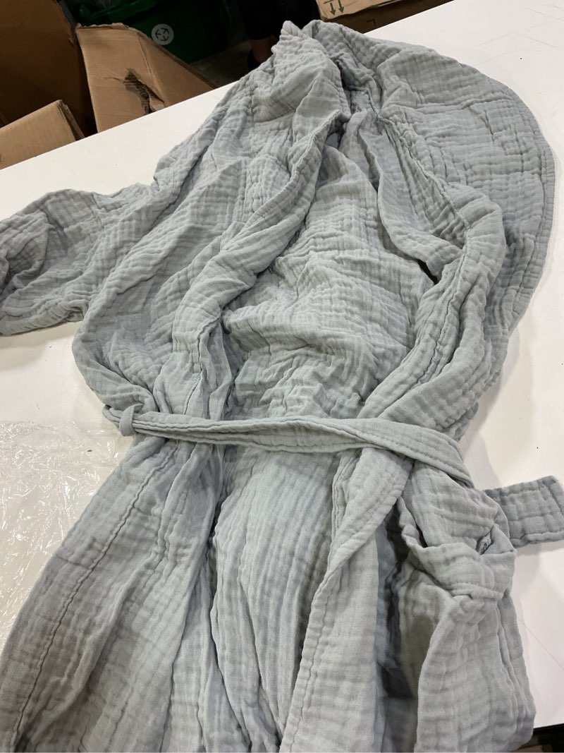 Condition photo showing Good Condition for soft layered turkish cotton robe, l, mist