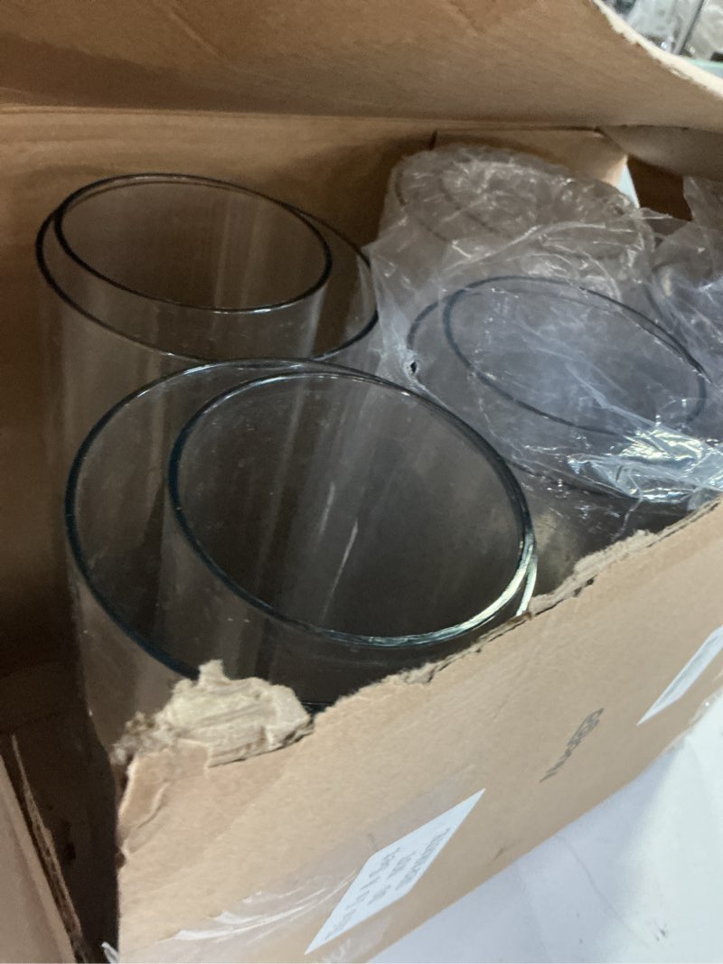 Condition photo showing Good Condition for nuogo 12 pcs plastic clear cylinder vase for home 10 inch acrylic flower clear vase centerpiece for centerpieces wedding party decorations