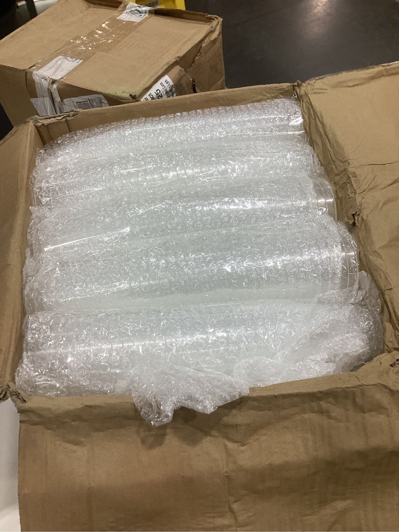 Condition photo showing As Is for jingmore 500 pcs frosted plastic cups bulk - 14 oz disposable clear drinking frosted cups for stadium events home, party, birthday supplies 14oz