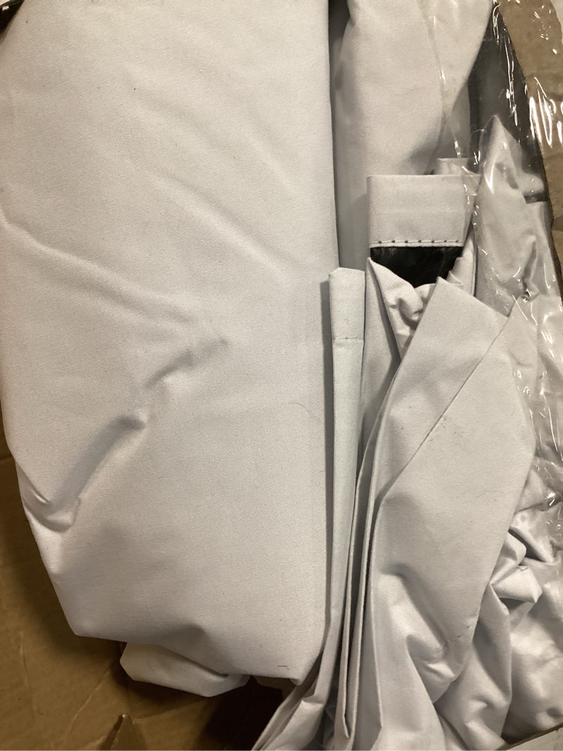 Condition photo showing New/Like New for bonzer 100% blackout curtains 4 panels - light blocking room darkening window drapes 63 inch length, single layer grommet privacy black out curtain with black backing for bedroom/living room, white white 54"w x 63"l (pack of 4)