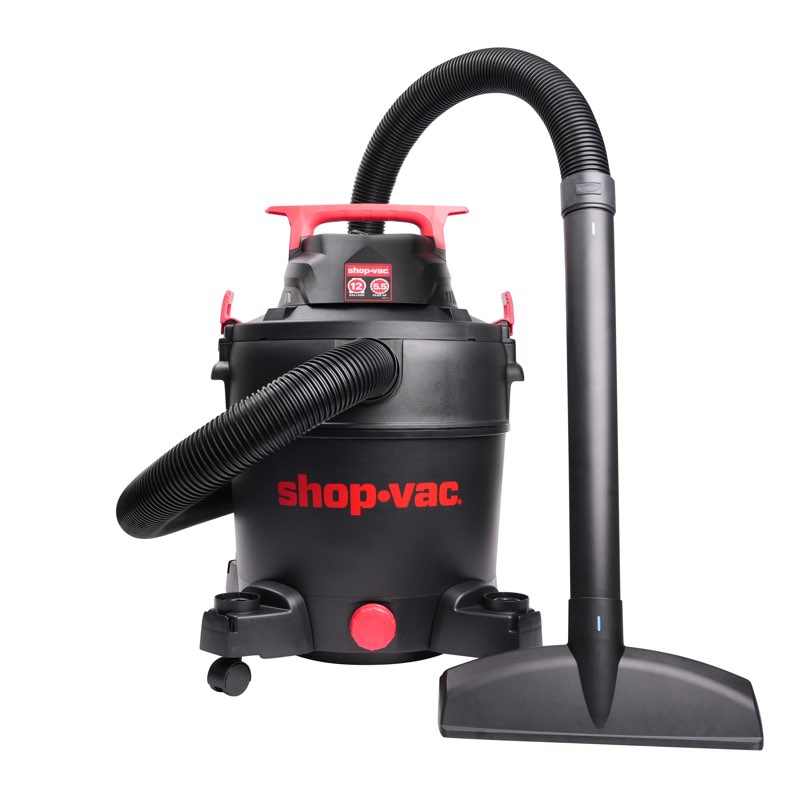 shop-vac 12-gallon 5.5 hp corded wet/dry shop vacuum with accessories included