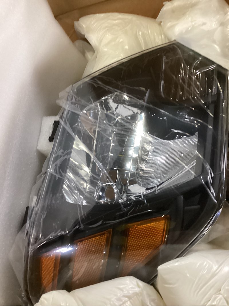 Condition photo showing New/Like New for Headlights Assembly Compatible with 2009-2021 Nissan Frontier Head Lamps Driver and Passenger Side, Black Housing Amber