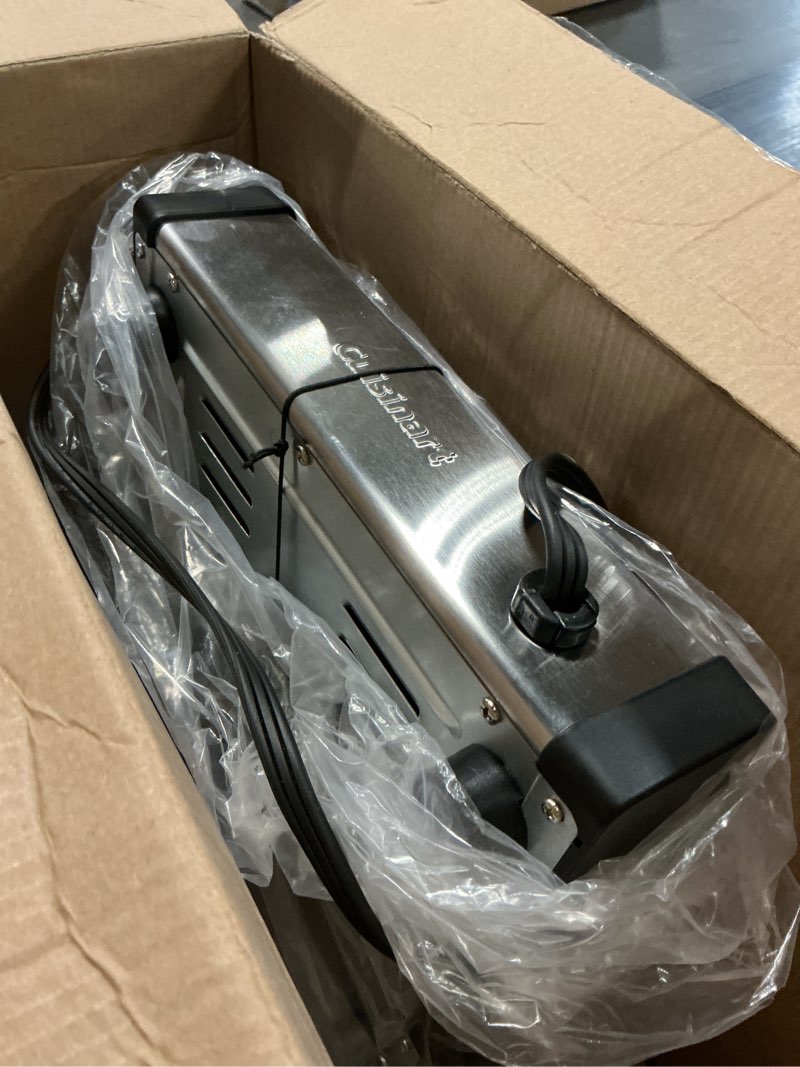 Condition photo showing As Is for Cuisinart CB-30P1 Cast-Iron Single Burner, Stainless Steel