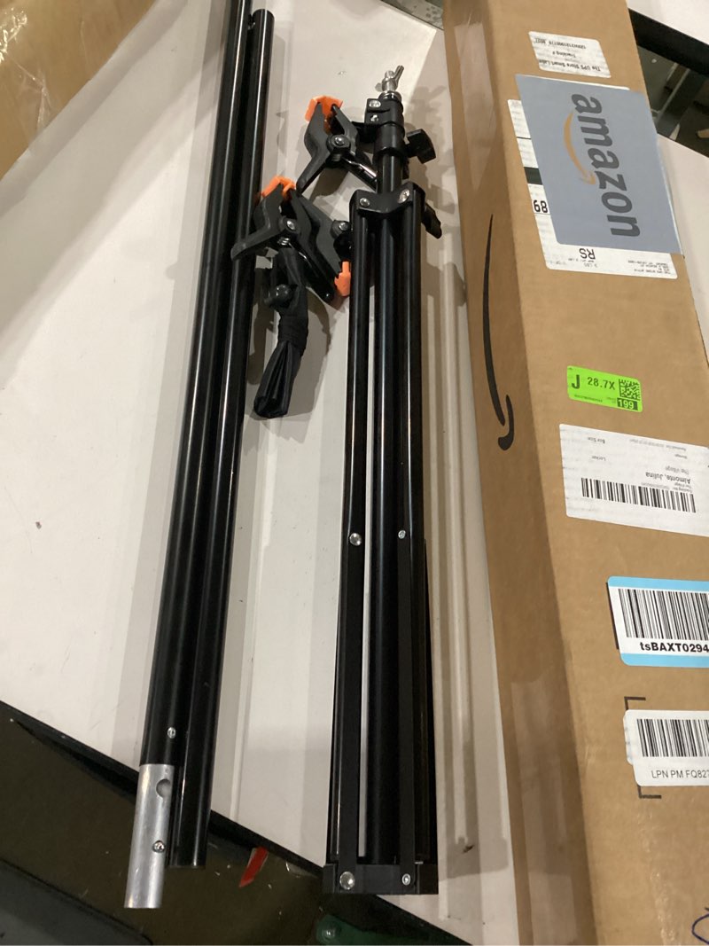 Condition photo showing As Is for similar to ****portable t-shape backdrop stand support kit 8x7.2ft, adjustable photography green screen backdrop stand for parties, photography videography studio (8×7.2ft)