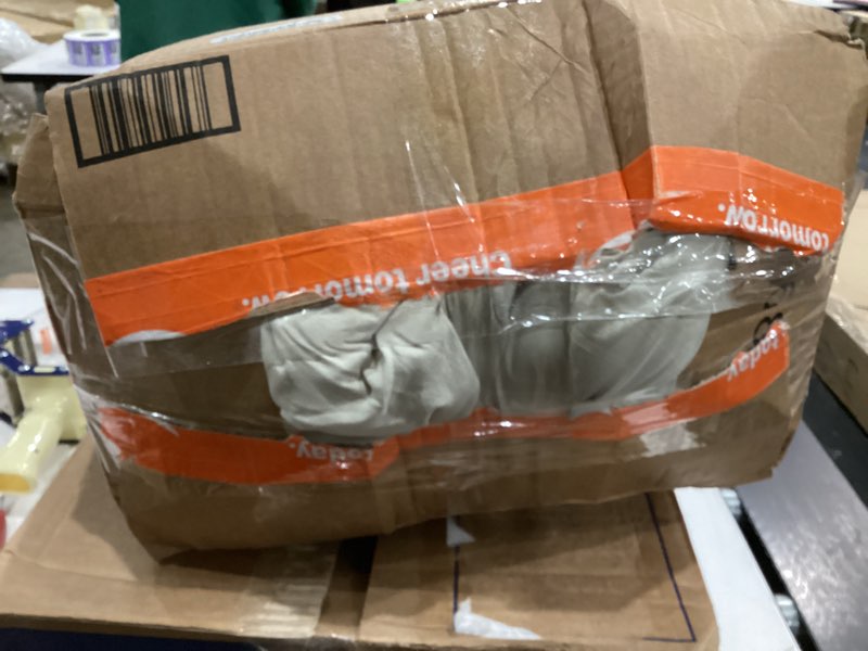 Condition photo showing As Is for Bedsure Waffle Comforter Set King, Soft and Breathable Linen Bedding Comforter Set, 3 Pieces, 1 Waffle Weave Comforter (104"x90") and 2 Pillowcases (20"x36") King 02 - Linen