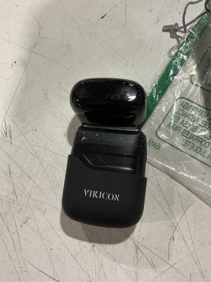 Condition photo showing As Is for vikicon® electric foil shavers for men, compact travel face shaver, mini razor for shaving face, portable on-the-go shaver w/dual floating blades, close shave stubble trimmer with usb-c fast charge