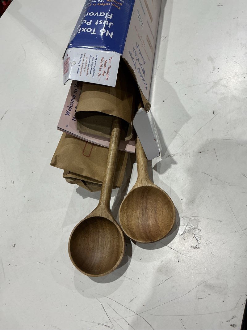 Condition photo showing Good Condition for non-toxic cooking utensils – 6-piece kitchen utensils set, glue-free & one-piece wooden spoons for cooking, natural wooden utensil set with plant-based finish, free of forever chemicals