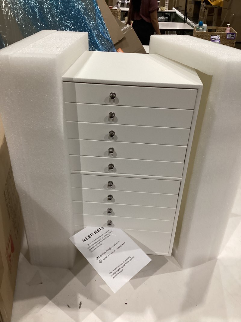 Condition photo showing New/Like New for jewelry storage box multi-layer jewelry jewelry box ten-layer storage box large-capacity storage cabinet ideal gift for ladies (color : white, size : 29×20.5×40.5cm)
