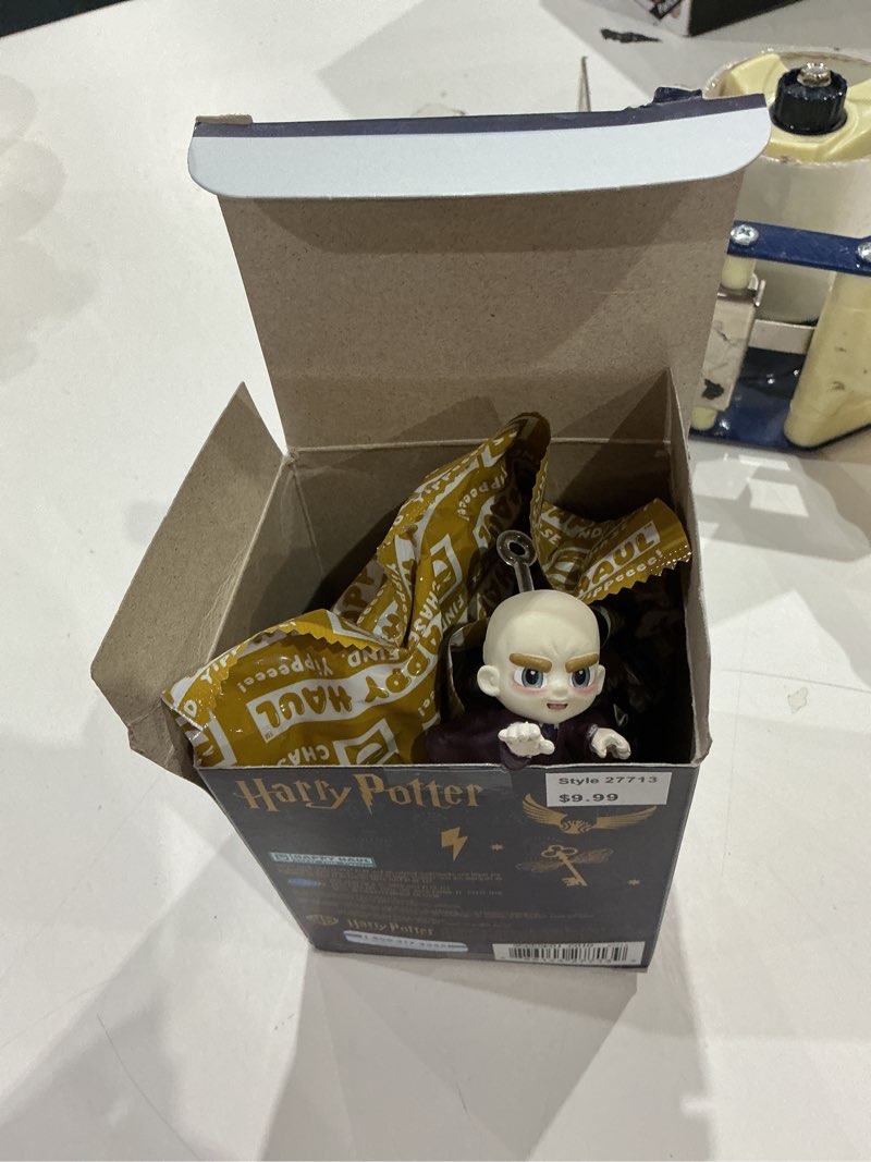 Condition photo showing As Is for happy haul harry potter™ cliff hangers hover figures assortment, surprise collectible toy figure in blind box with display stand, 2 inches tall, short-run drop, ages 8 and up