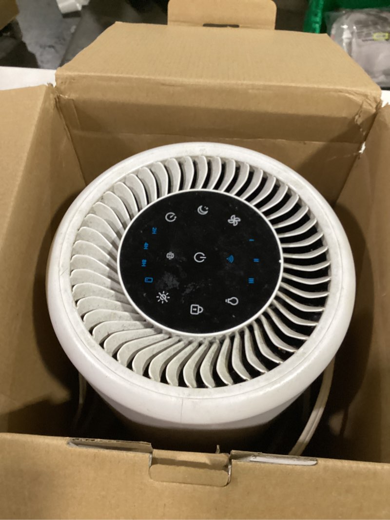 Condition photo showing As Is for levoit air purifier for home bedroom dorm room, smart & voice control, aham verifide, 3-in-1 filter with hepa sleep mode, for pollen, pollutants, smoke, dander, dust, core 200s-p, white cream white core 200s-p