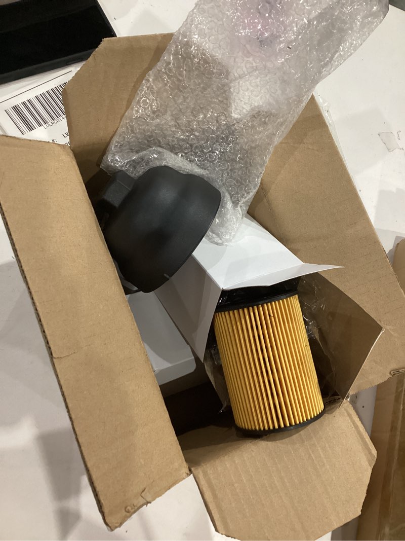 Condition photo showing Good Condition for 2.5l engine oil filter housing cover cap assembly & 3 pack oil filters fit for hyundai santa cruz santa fe sonata tucson kia k5 sorento sportage, replace 263152j000 263502s000