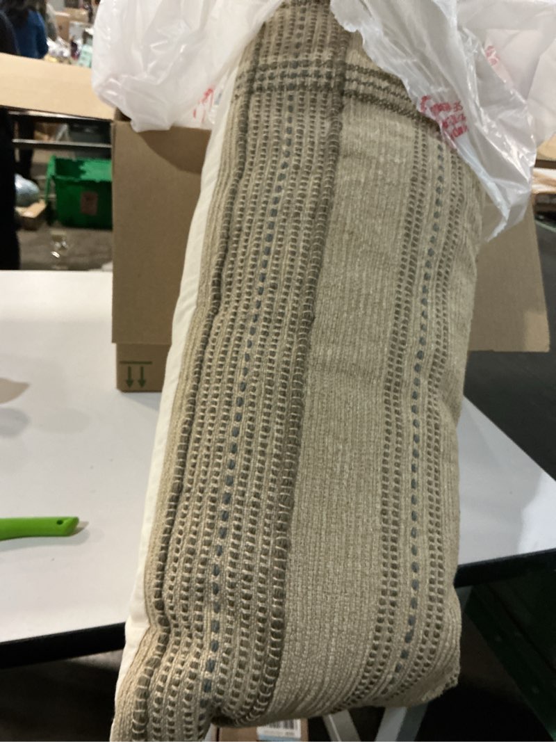 Condition photo showing Good Condition for (Unknown size)Loloi Angela Rose x Calista Collection PAR0018 Tan/Slate 13'' x 35'' Cover w/Down Pillow Tan / Slate 13'' x 35'' Cover w/Down