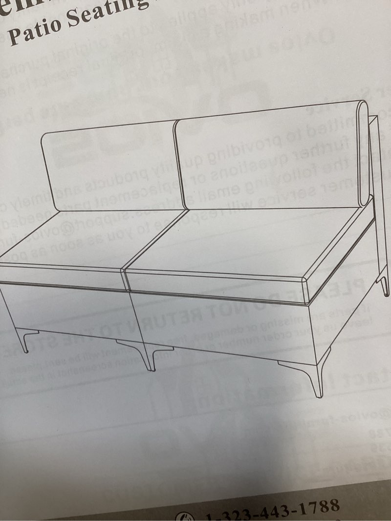 Incomplete)Patio seating set 2 pcs