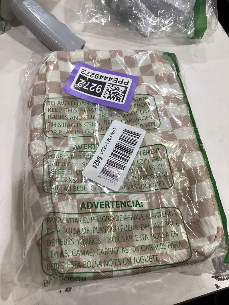 Condition photo showing New/Like New for Itzy Ritzy Packing Cubes - Set of 3 Packing Cubes or Travel Organizers; Each Cube Features A Mesh Top, Double Zippers & A Fabric Handle, Checkerboard