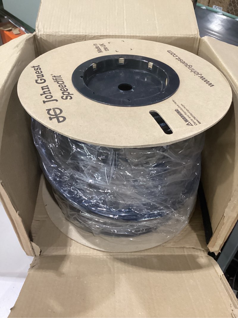Condition photo showing Good Condition for john guest 1/2 inch x 250 feet lldpe tubing, flexible water tubing for plumbing, black, pe-16-gi-cclf-e misc.
