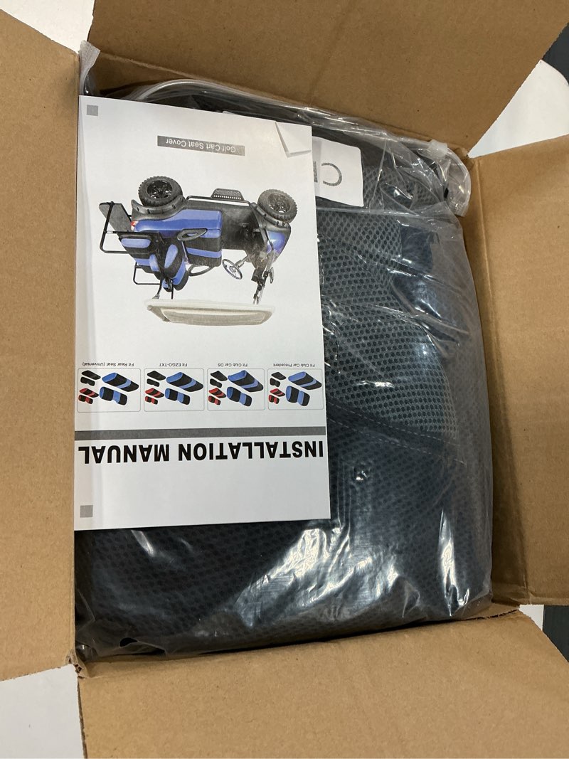 Condition photo showing Good Condition for Golf Cart Front and Rear Seat Covers for Club Car Precedent 2004 and Up, Durable Polyester Fabric Club Car Precedent Seat Covers, Breathable Washable Gray For Club Car Precedent 2004+ Front and Rear Seat