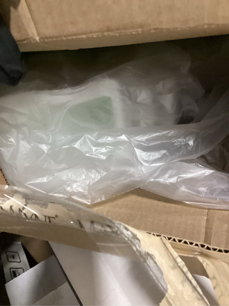 Condition photo showing As Is for mayne inc. liberty single arm mail post - white - 31in l x 14in w x 64in h - liberty post & arm, hardware kit (5805-w)