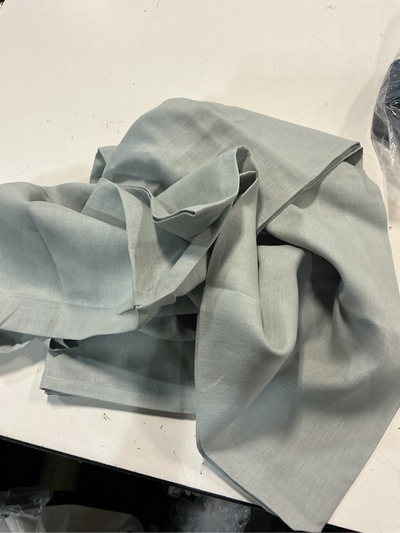 Condition photo showing Good Condition for quince european linen duvet full size in mist