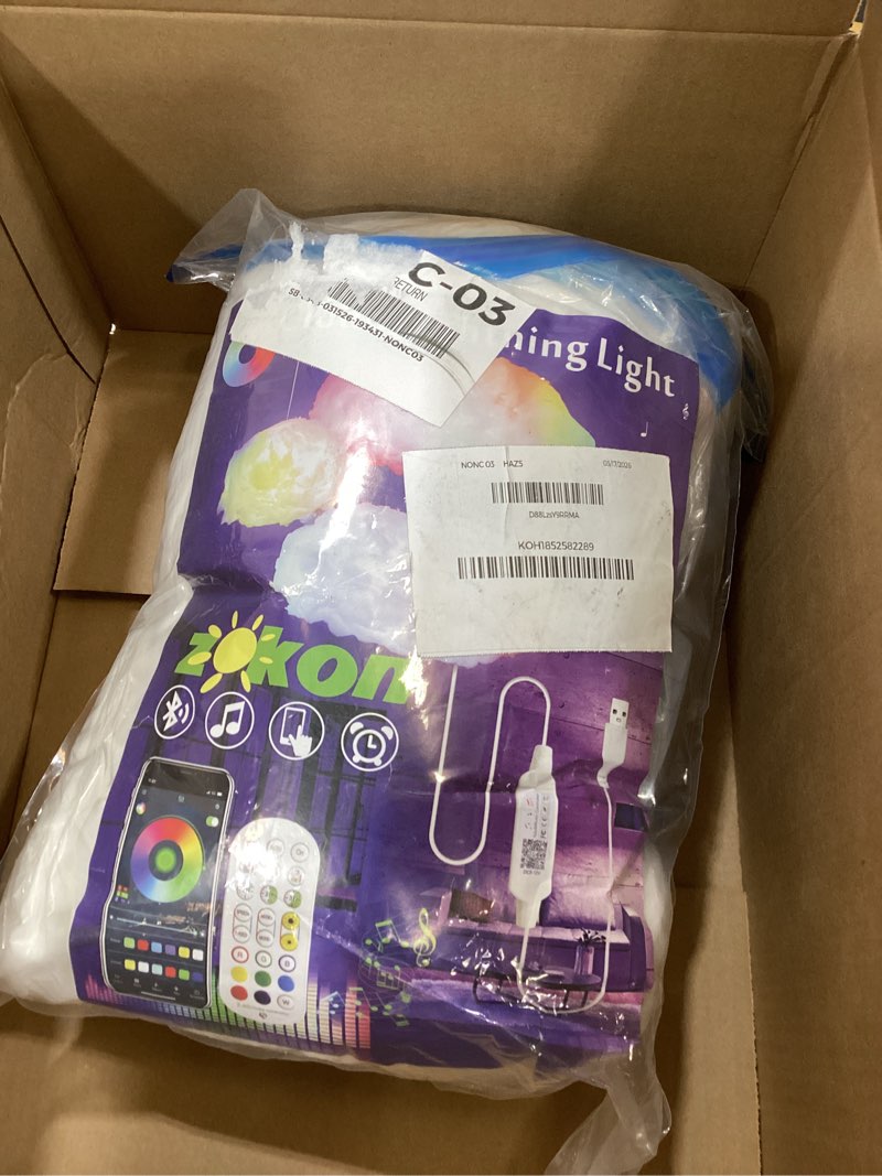 Condition photo showing Good Condition for 3d big cloud lightning light kit music sync warm white multicolor lightning changing strip lights 360 degree wireless remote app no diy coolest decorations for adults and kids indoor home bedroom 1