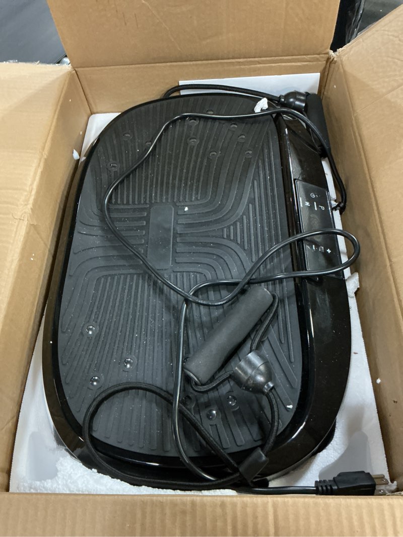 Condition photo showing As Is for FLYBIRD Vibration Plate Exercise Machine, Adjustable Speed High Intensity Vibration for Muscle Toning Weight Loss Lymphatic Drainage, Full Body Workout Vibration Plate Black