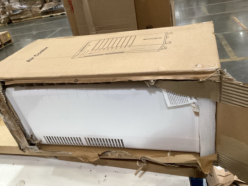 Condition photo showing As Is for portable air conditioners, evaporative cooler 2026 upgraded swamp cooler | windowless portable ac unit cooling fan that blow cold air, 10 gal water tank,ultra quiet for indoor,outdoor,room,restaurant off white