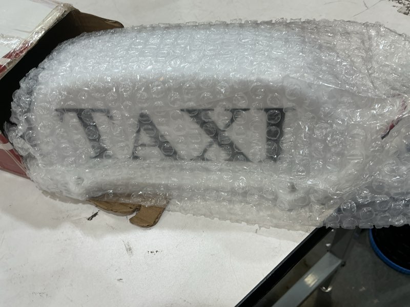 Condition photo showing Good Condition for nrc&xrc-12v magnetic waterproof taxi cab roof top illuminated sign car led light sealed base with 3m power cable shell white, white led light strip