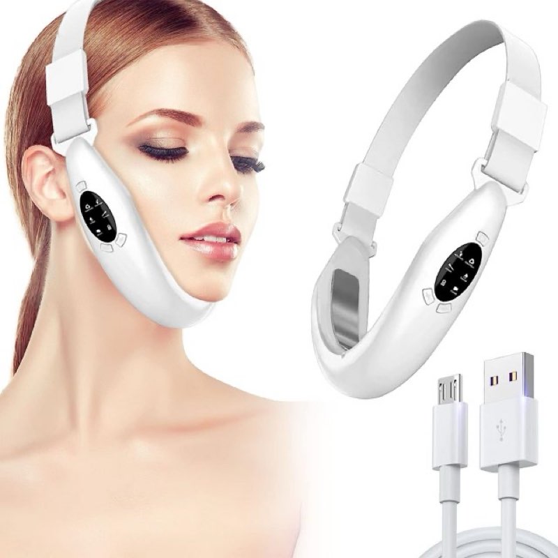 electric double chin device and v-face machine with 6 modes and 12 gear adjustable intensities - for
