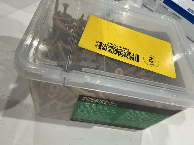 Condition photo showing Good Condition for hillman deck plus no. 10 in. x 2-1/2 in. l tan star flat head exterior deck screws 5 lb 365 pk