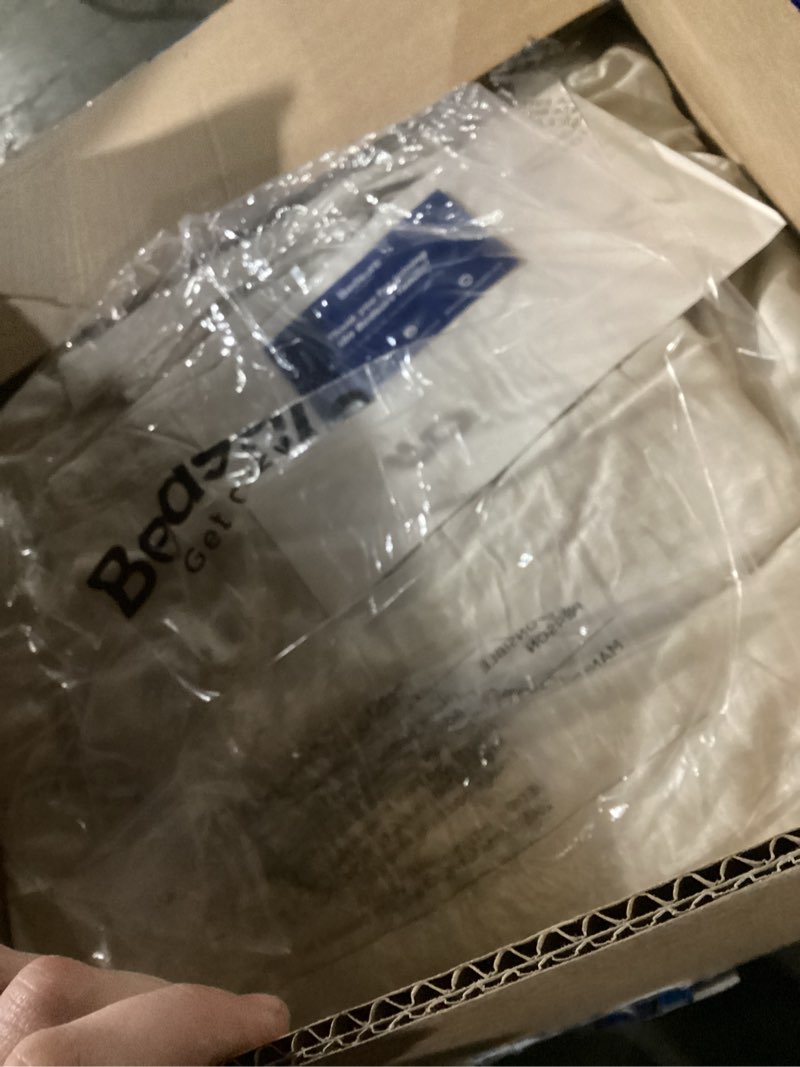 Condition photo showing As Is for Bedsure King Size Comforter Set - Beige King Comforter Set, Soft Bedding for All Seasons, Cationic Dyed Bedding Set, 3 Pieces, 1 Comforter (104"x90") and 2 Pillow Shams (20"x36"+2") King 05 - Beige