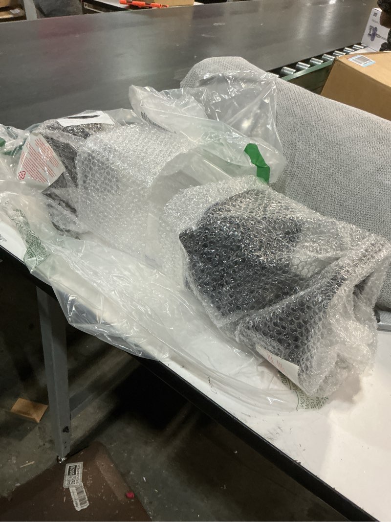 Condition photo showing As Is for Cereal Dispenser Countertop, 5L Kitchen Organization Cereal Containers Storage, Desktop Candy Dispenser Plastic Cereal Dispenser, Snack Containers Can Hold Granola, Dry Food, nut, Grain (Black, 2Pc)