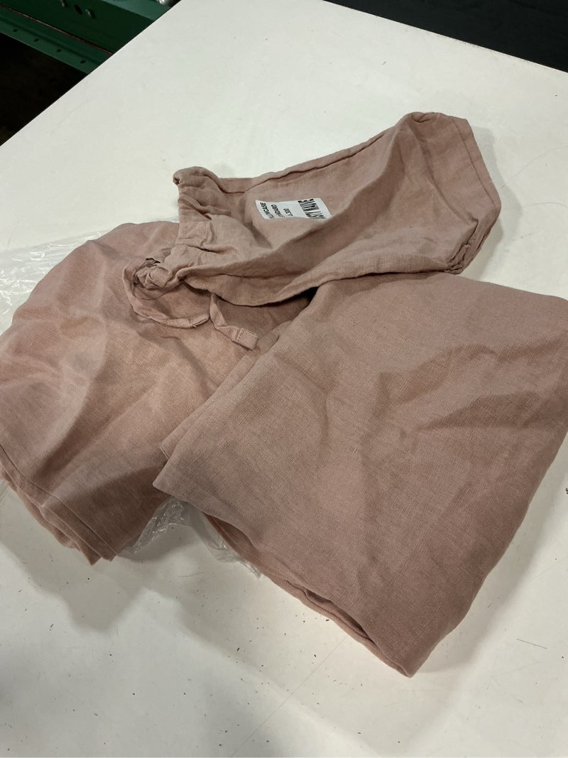 Condition photo showing Good Condition for european linen pillowcase set, standard, dusty mauve