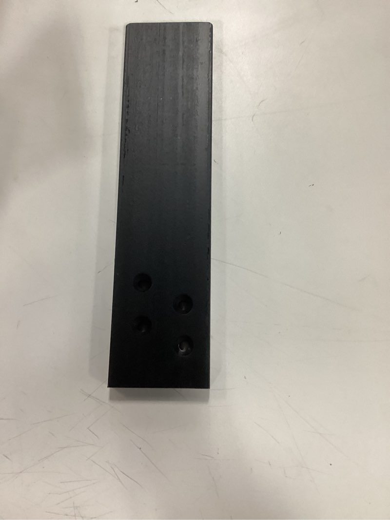 Condition photo showing As Is for 2 1/2"W x 10"D Hidden Floating Steel Heavy Duty Bracket, Powder Coated Black 10-in. D 1/Pack Unfinished