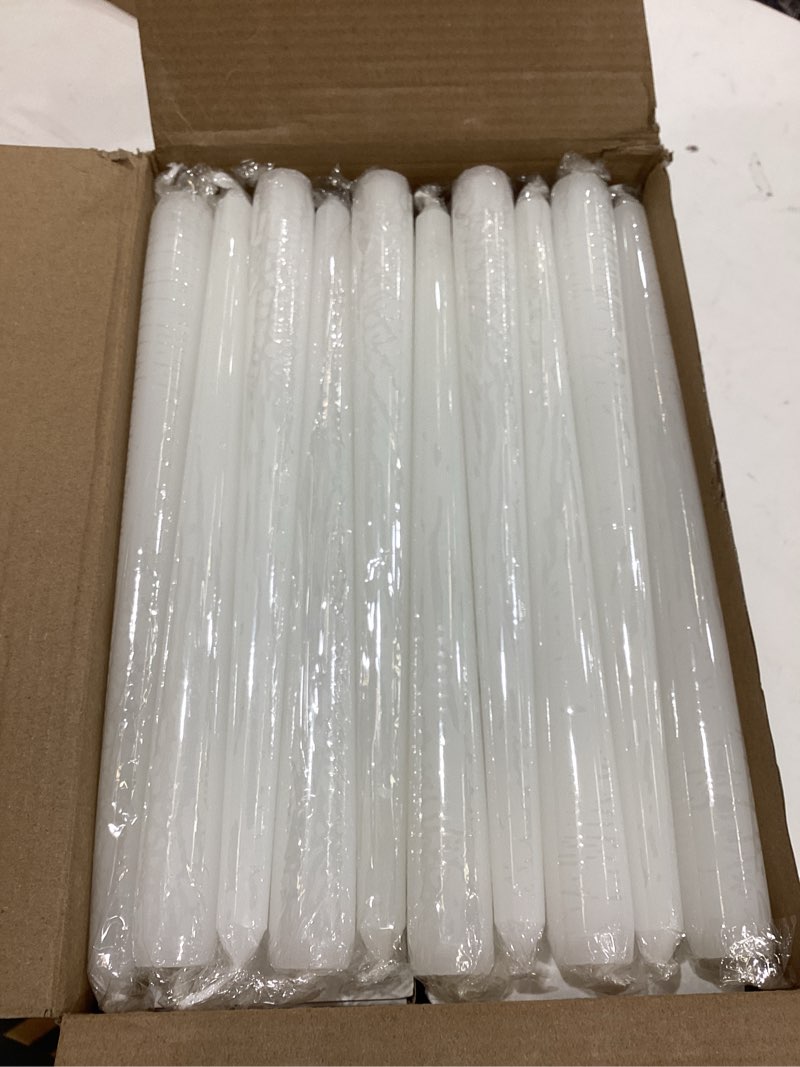 Condition photo showing Good Condition for Suclain 24 Pcs Glass Taper Candle Holder Sets 12 Candlestick Holder with 12 White Long Candles for Wedding Party Decor Dinner Decoration(Pink)
