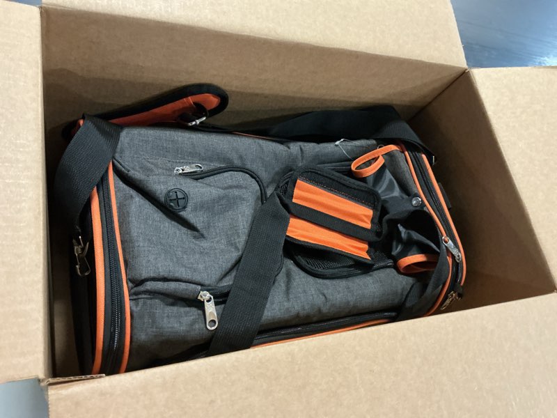 Condition photo showing Good Condition for lesure tsa airline approved cat carrier - expandable pet carrier, travel pet carriers for small dogs, soft-sided puppy carriers with sherpa pad, 18x11x11 inch