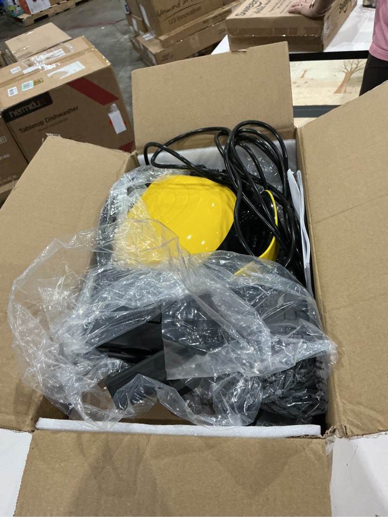 Condition photo showing Good Condition for waitbird steam cleaner, steam cleaner for home, handheld steamer for cleaning with 21 accessories, 248 °f high temperature, suitable for grout, floor. sofas, upholstery, carpets yellow