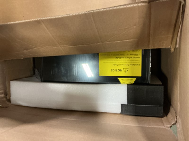 Condition photo showing As Is for MUSETEX PC Case, Vertical GPU Mounting Design, Pre-Installed 5 PWM ARGB Fans, 360MM RAD Support, ATX Mid-Tower Gaming PC Case with Type-C, 270° Full View Tempered Glass, Black, GR3