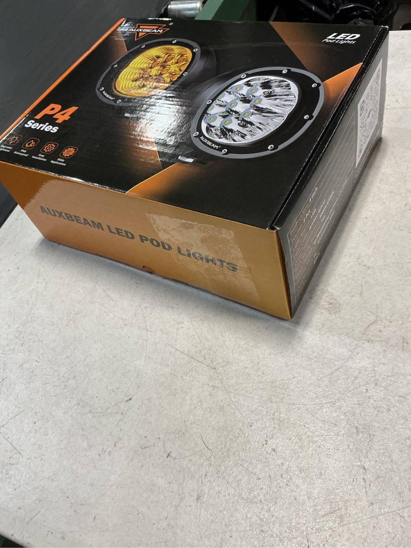 Condition photo showing New/Like New for auxbeam 4 inch 90w amber led fog lights 9000lm yellow flood lights round offroad lights amber led pods auxiliary light bar driving bumper lights for trucks atv motorcycle boat jeep