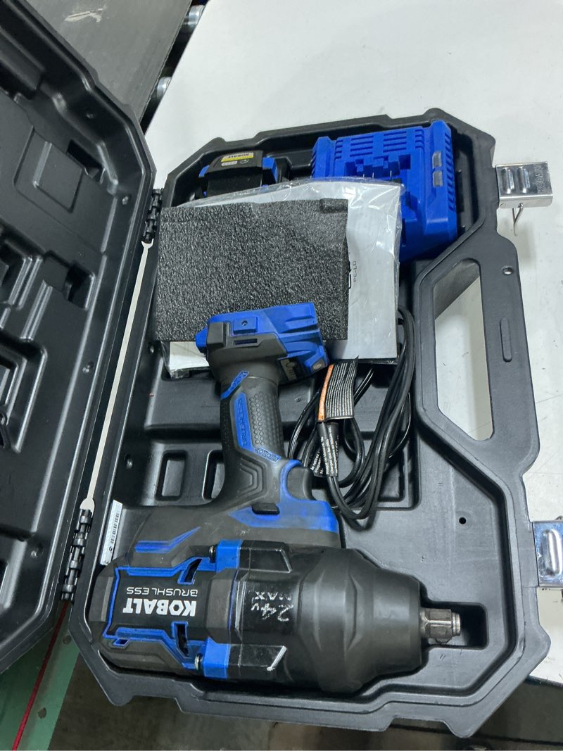 Condition photo showing As Is for Kobalt XTR 24-volt Variable Speed Brushless 1/2-in Drive Cordless Impact Wrench (Battery Included