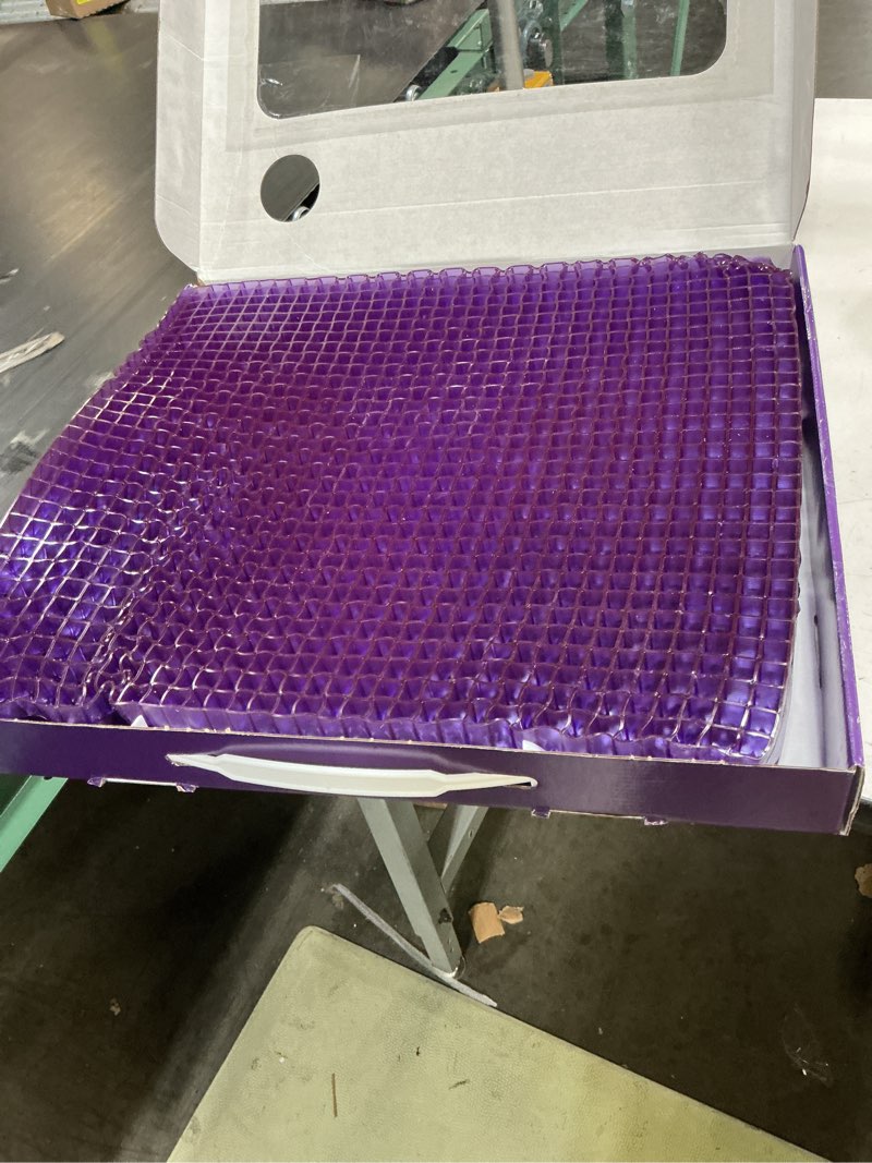 Condition photo showing Good Condition for purple double seat cushion | pressure reducing grid designed for ultimate comfort | designed for office chairs | made in the usa full